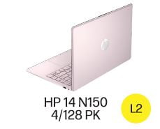 14-inch Windows 11 Laptop, Intel N150, 4GB RAM, 128GB eMMC, Pink
