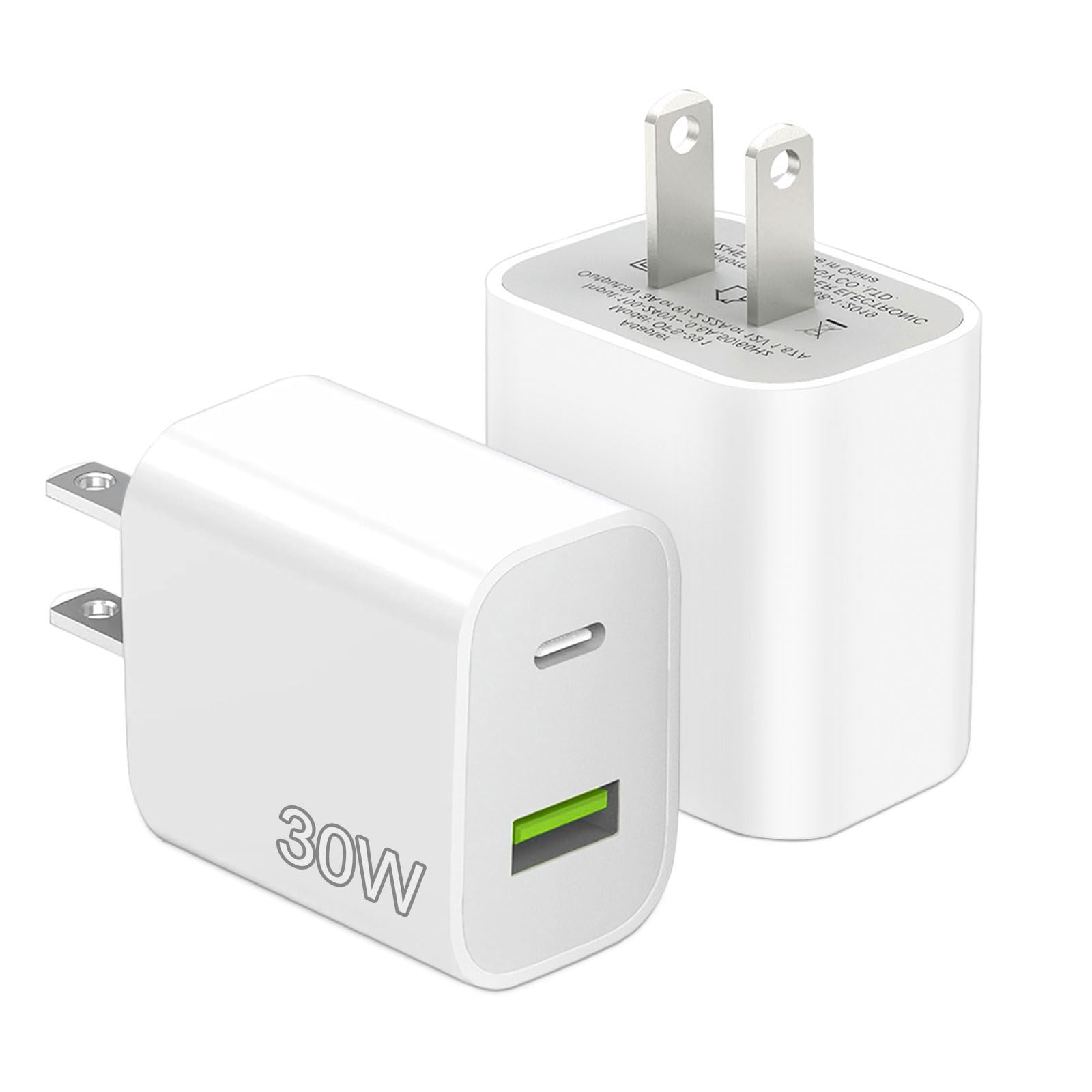2 Pack USB C Charger Block